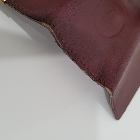 Cartier Key Hooks Charm Case Wallet Red Bordeaux Burgundy Small Leather Fair - Picture 7 of 11